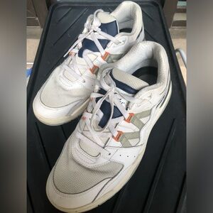 Men's Casual White and Navy Sneakers